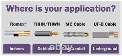 6/3 UF-B Wire, Underground Feeder and Direct Earth Burial Cable (100Ft Cut)