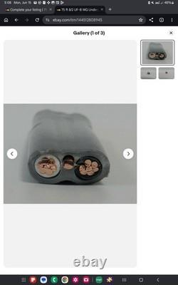 75 ft 8/2 UF-B WG Underground Feeder Direct Burial Wire/Cable