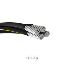 80' Rust 250-250-250-3/0 Aluminum URD Direct Burial Cable (250 Amp) 600V