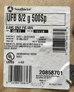 85' 8/2 UF-B 8 AWG PVC 600V Underground Feeder Direct Burial Copper Wire Cable