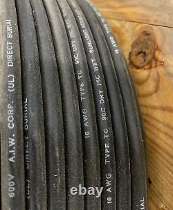 Aiw Corp 16 Awg Wire Type Tc 90c Dry 75c Wet Sunlight Rest. 600v Direct Burial