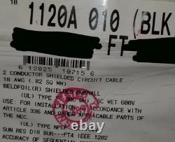 Belden 1120A 18/1P Shielded Twist Pair Direct Burial Tray Cable Wire TC NPLF