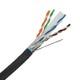 Cat6a Shielded Outdoor Direct Burial Uv Cable 10g Solid Copper Wire Black 175ft