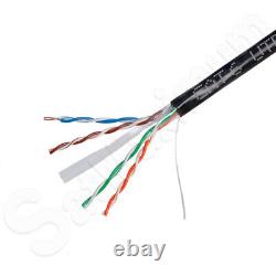 CAT6 1000FT UTP OUTDOOR Ethernet Network Cable 23AWG PE Solid Direct Burial Wire
