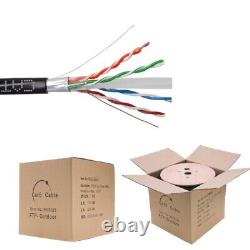 CAT6 Outdoor Cable FTP 23AWG Ethernet Solid Wire UV Rated Direct Burial 1000FT