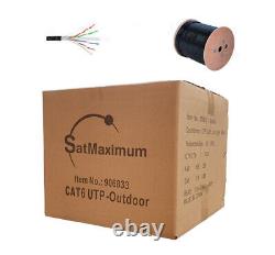 CAT6 UTP 1000ft OUTDOOR Ethernet Network Cable 23AWG PE Solid Direct Burial Wire