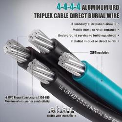 Cable 25Ft Aluminum Mobile Home Feeder Direct Burial Heavy Duty 4 Wire