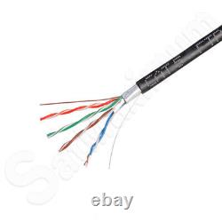 Cat5e 1000FT Shielded FTP Outdoor Ethernet Cable 24AWG Solid Direct Burial Wire