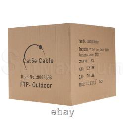 Cat5e 1000FT Shielded FTP Outdoor Ethernet Cable 24AWG Solid Direct Burial Wire
