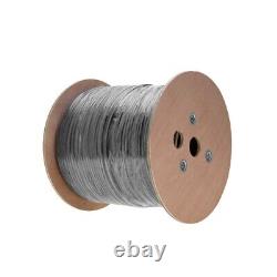 Cat5e OUTDOOR Cable FTP 24AWG Ethernet Solid Wire UV Rated Direct Burial 1000ft