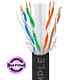 Cat6 1000ft Outdoor Ethernet Cable Black Gel Filled Direct Burial Cmx