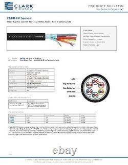 Clark Wire & Cable 706DBR Multi Pair Audio Cable Direct Burial-3700' reel