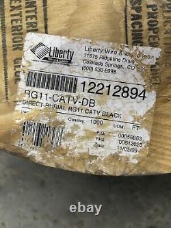 Coax rg11 cable direct burial 1000' spool