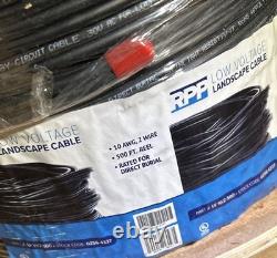 Copper Cable Stranded Landscape Direct Burial 10 AWG, Black, 2 Conductor, 500 Ft