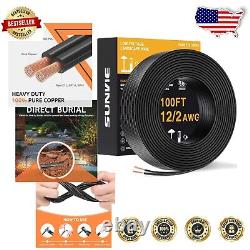 Direct Burial 100FT 12 AWG Copper Landscape Lighting Wire Moisture Resistant