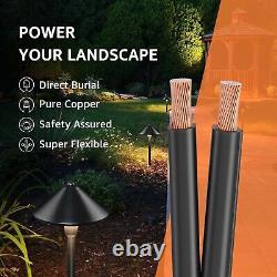 Direct Burial 100FT 12 AWG Copper Landscape Lighting Wire Moisture Resistant