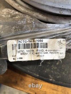 Direct Burial Cable, 16/4C Shielded, MCTC-16-4S-1000, Approx 500' Left