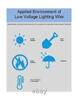 Direct Burial Low Voltage Landscape Lighting Wire Outdoor Underground Low