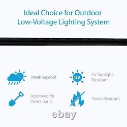 Direct Burial Wire 12 AWG 2 Conductor 265ft Low Voltage Landscape Lighting Cable