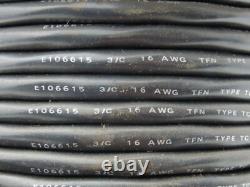 E106615 Sunlight Resistant Wire Spool 16AWG 4 Conductor 205' Black Direct Burial