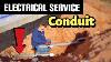 Electrical Service Conduit Installation Underground Power From Transformer