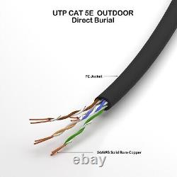 Ethernet Outdoor Direct Burial Lan Cable Utp Cat 5e 24awg Solid Bare Copper