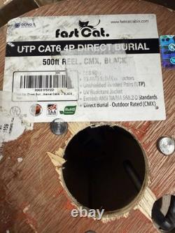 FAST CAT Cat6 4P Direct Burial Outdoor Bulk Ethernet Cable 500ft Waterproof