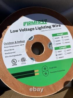FIRMERST 10/2 Low Voltage Direct Burial Landscape Lighting Wire Spool 260 Feet