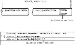 FIRMERST 14/2 Low Voltage Direct Burial Landscape Lighting Wire 50 100 200 Feet