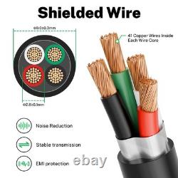 FIRMERST 14/4 Direct Burial Outdoor Shielded Speaker Wire, Waterproof Connectors FIRMERST 14/4 Direct Burial Outdoor Shielded Speaker Wire, Waterproof Connectors