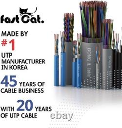 Fast Cat. Cat6 Direct Burial Outdoor CMX Cable, Waterproof, 23AWG Solid Bare C