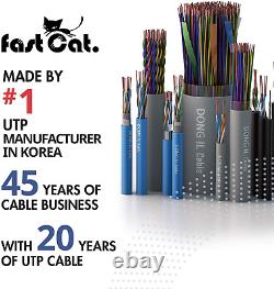 Fast Cat. Cat6 Direct Burial Outdoor Rated CMX Cable, Waterproof, 23AWG Solid Bar