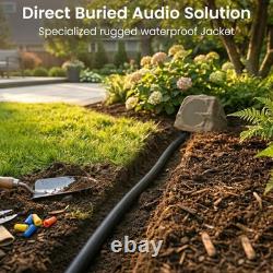 GEARit 16 Gauge Outdoor Speaker Wire 250 ft 4-Conductor OFC Direct Burial