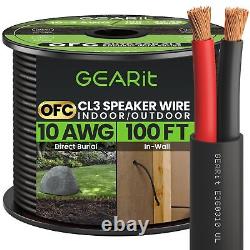 GearIT 10/2 Speaker Wire 100 Feet 10AWG Gauge Outdoor Direct Burial in Grou