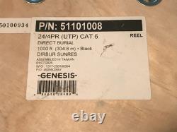 Genesis 51101008 24/4-Pair CAT6 Unshielded (U/UTP) Direct Burial Cable 1000