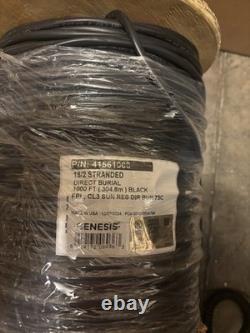 Honeywell Genesis 41561008, 18/2 Stranded DIRECT BURIAL Cable, Black 1000ft