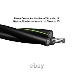 Hunter 2/0-2/0-2/0 Triplex Aluminum URD Direct Burial Cable (180 Amp) 600V
