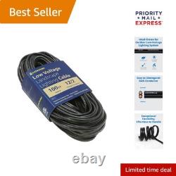 Listed 100Ft 12/2 Low Voltage Outdoor Cable Copper Stranded Direct Burial