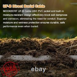 MOOKEERF 25FT 10AWG/3 Direct Burial Wire
