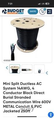 Mini Split Communication Wire 14/4 AWG 250 ft Direct Burial 600V