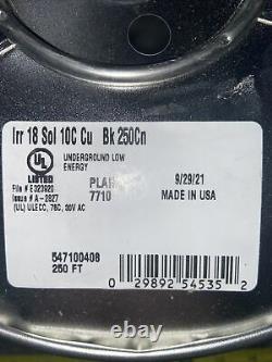 NEW- 250 FT 18Sol 10c UNDERGROUND DIRECT BURIAL WIRE/CABLE E323920 547100408