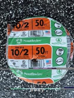 NEW Southwire 10/2 UF-B Wire 50FT Direct Burial 10 Gauge Outdoor