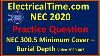 Nec 300 5 2020 Minimum Cover Burial Depth By Electricaltime Com 2020 007 Practice Question