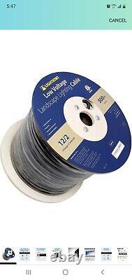 New 500FT 12/2 Low Voltage Landscape Wire outdoor Lighting direct burial cable