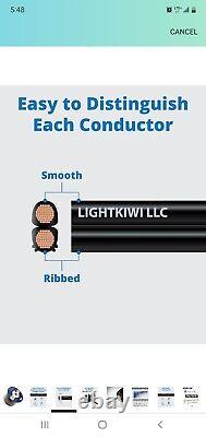 New 500FT 12/2 Low Voltage Landscape Wire outdoor Lighting direct burial cable
