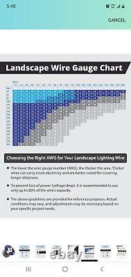 New 500FT 12/2 Low Voltage Landscape Wire outdoor Lighting direct burial cable