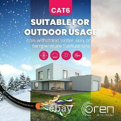 Oren CAT6 Outdoor Ethernet Cable 100M Direct Burial- 23 AWG Pure Copper 400MHz