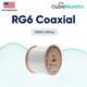 Outdoor 18awg Rg6 Coaxial Cable Direct Burial Quad Shield Wire Satellite White
