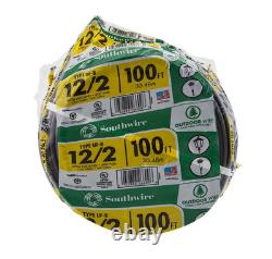 Outdoor Wire, 12/2WG UF 100 Ft Coil, Approved for Direct Burial Wiring
