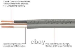 PLESIU 12/2 UF-B Wire, Underground Feeder and Direct Earth Burial Cable 150Ft C